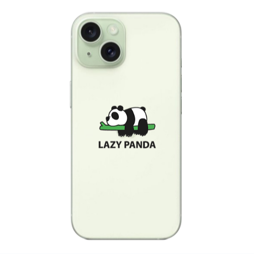 Apple iPhone 15 Lazy panda Transparent Silicone TPU Θήκη