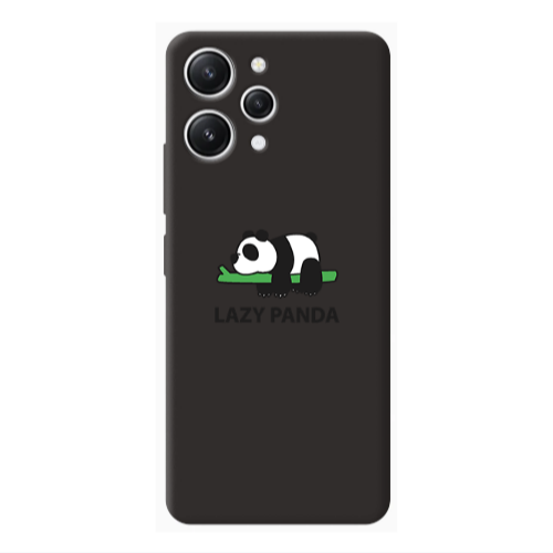 Xiaomi Redmi 12 Lazy panda Black Colored Silicone TPU Θήκη