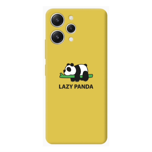 Xiaomi Redmi 12 Lazy panda Yellow Colored Silicone TPU Θήκη