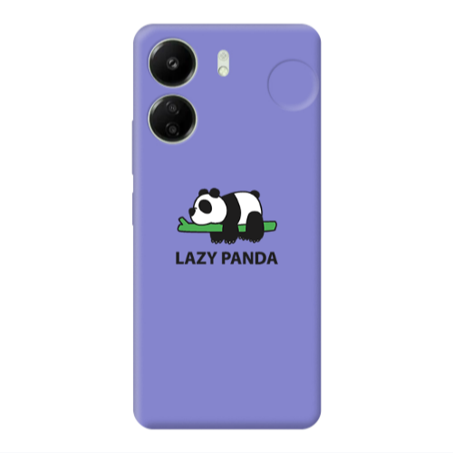 Xiaomi Redmi 13C Lazy panda Purple Colored Silicone TPU Θήκη