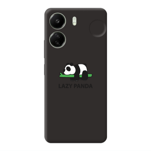 Xiaomi Redmi 13C Lazy panda Black Colored Silicone TPU Θήκη