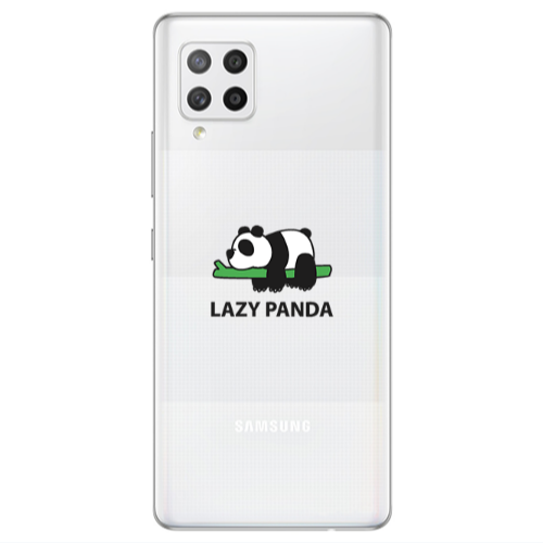 Samsung A42 5G Lazy panda Transparent Silicone TPU Θήκη