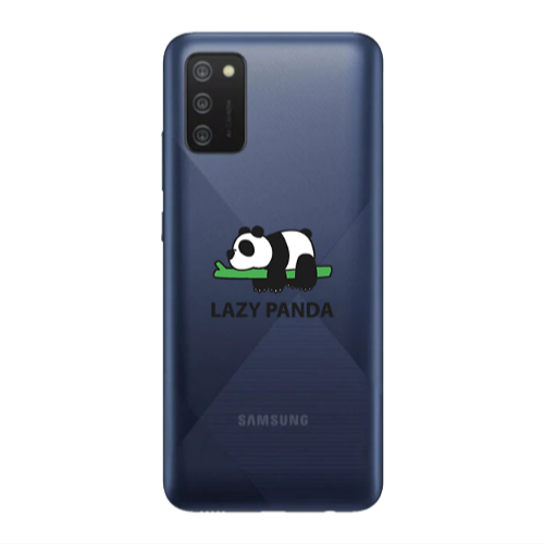 Samsung A02s Lazy panda Transparent Silicone TPU Θήκη