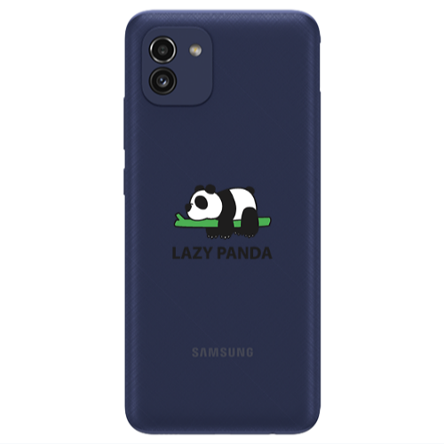 Samsung A03 Lazy panda Transparent Silicone TPU Θήκη