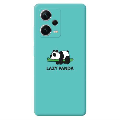 Xiaomi Poco X5 Lazy panda Turquoise Colored Silicone TPU Θήκη
