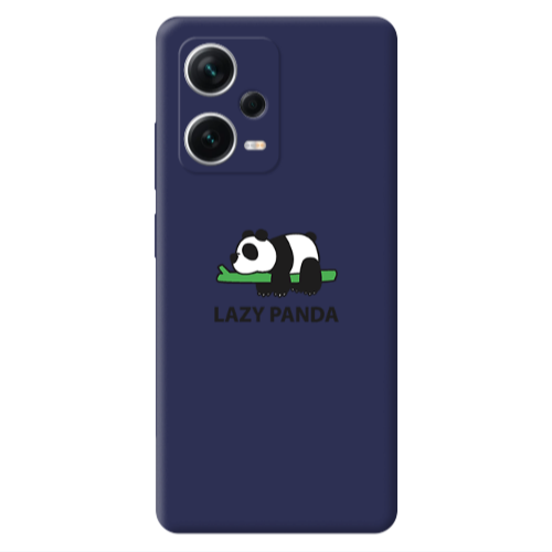 Xiaomi Poco X5 Lazy panda Dark blue Colored Silicone TPU Θήκη