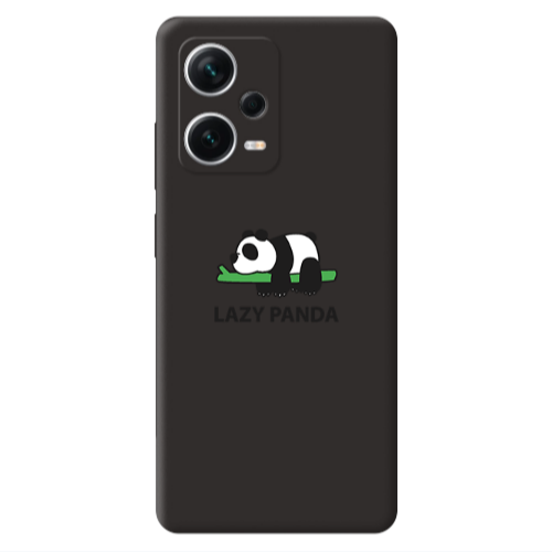 Xiaomi Poco X5 Lazy panda Black Colored Silicone TPU Θήκη