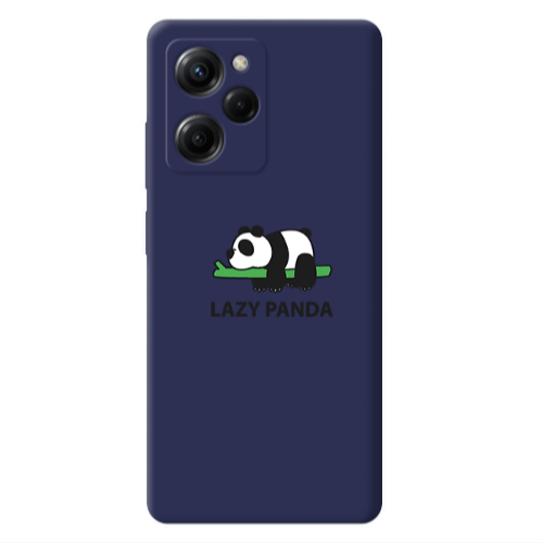 Xiaomi Poco X5 Pro Lazy panda Dark blue Colored Silicone TPU Θήκη