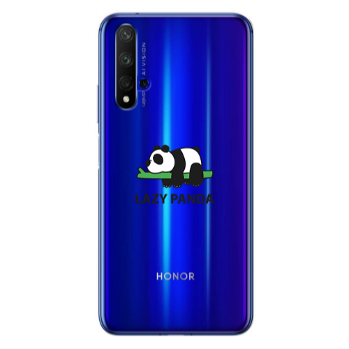Huawei Nova 5 T Lazy panda Transparent Silicone TPU Θήκη