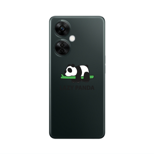 Oneplus Nord CE 3 Lite 5G Lazy panda Transparent Silicone TPU Θήκη