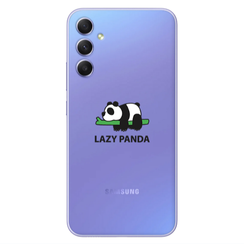 Samsung A15 5G Lazy panda Transparent Silicone TPU Θήκη