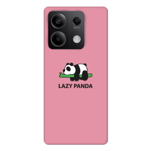 Xiaomi Redmi Note 13Pro 5G Lazy panda Pink Colored Silicone TPU Θήκη