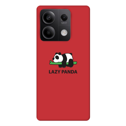 Xiaomi Redmi Note 13Pro 5G Lazy panda Red Colored Silicone TPU Θήκη