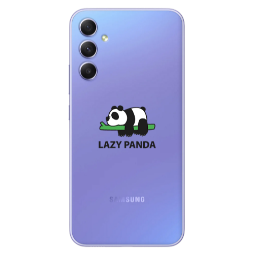 Samsung A16 Lazy panda Transparent Silicone TPU Θήκη