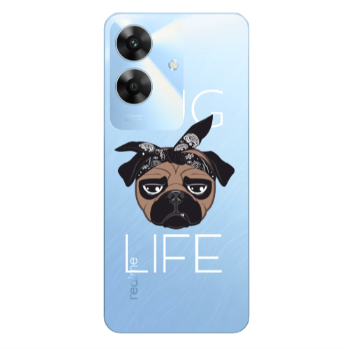 Realme Note 60 Pug Life Transparent Silicone TPU Θήκη
