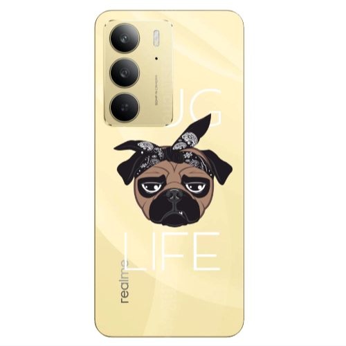 Realme C 75 Pug Life Transparent Silicone TPU Θήκη