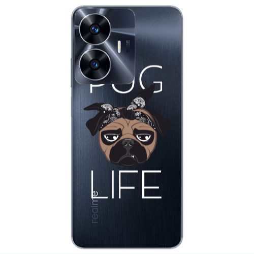 Realme Note 50 Pug Life Transparent Silicone TPU Θήκη