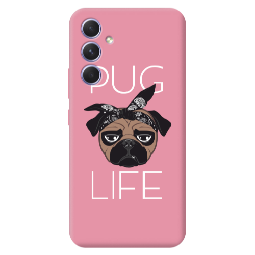 Samsung A36 Pug Life Pink Colored Silicone TPU Θήκη