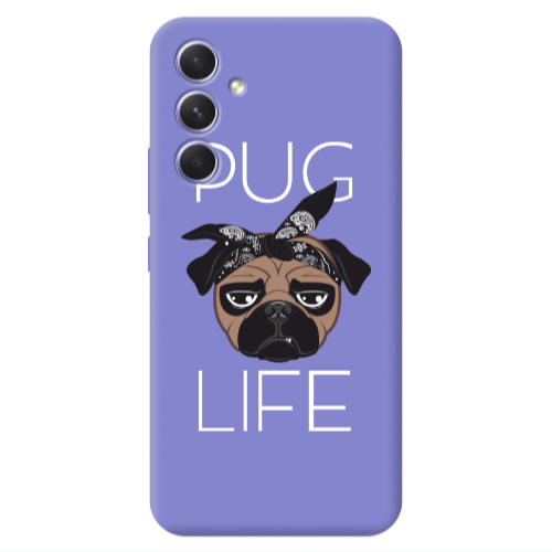 Samsung A56 Pug Life Purple Colored Silicone TPU Θήκη