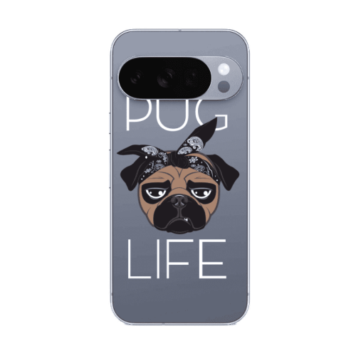 Google Pixel 10 Pro Pug Life Transparent Silicone TPU Θήκη