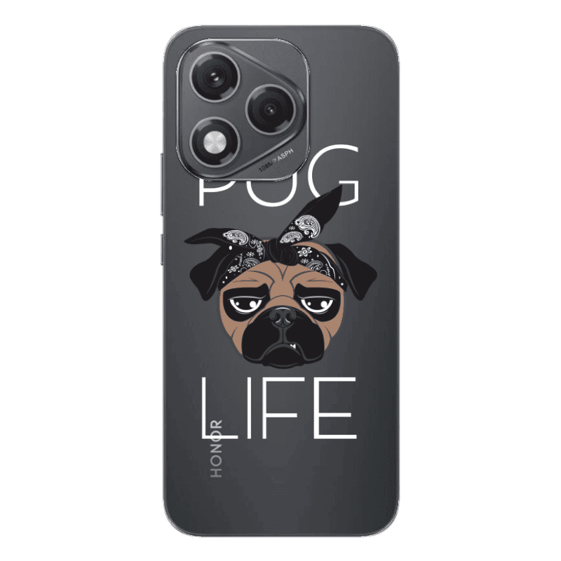 Honor 400 Lite Pug Life Transparent Silicone TPU Θήκη