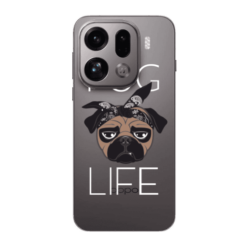 Oppo Find X9 Pro Pug Life Transparent Silicone TPU Θήκη