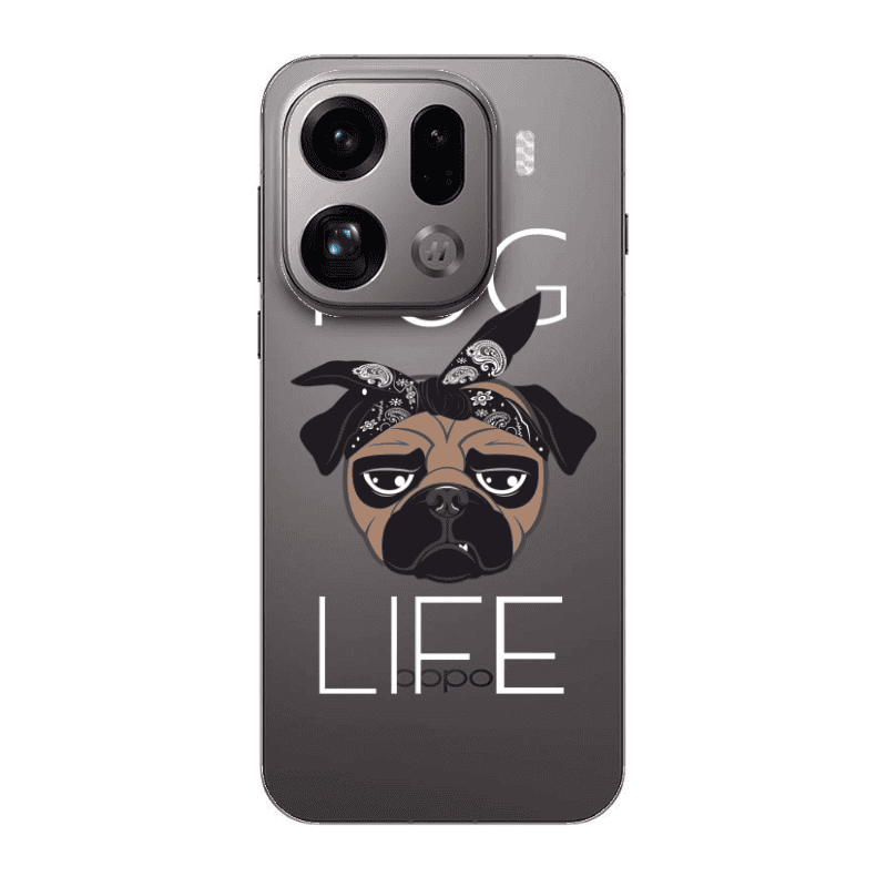 Oppo Find X9 Pro Pug Life Transparent Silicone TPU Θήκη