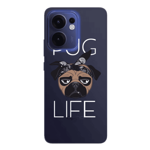 Oppo Reno13 FS Pug Life Transparent Silicone TPU Θήκη