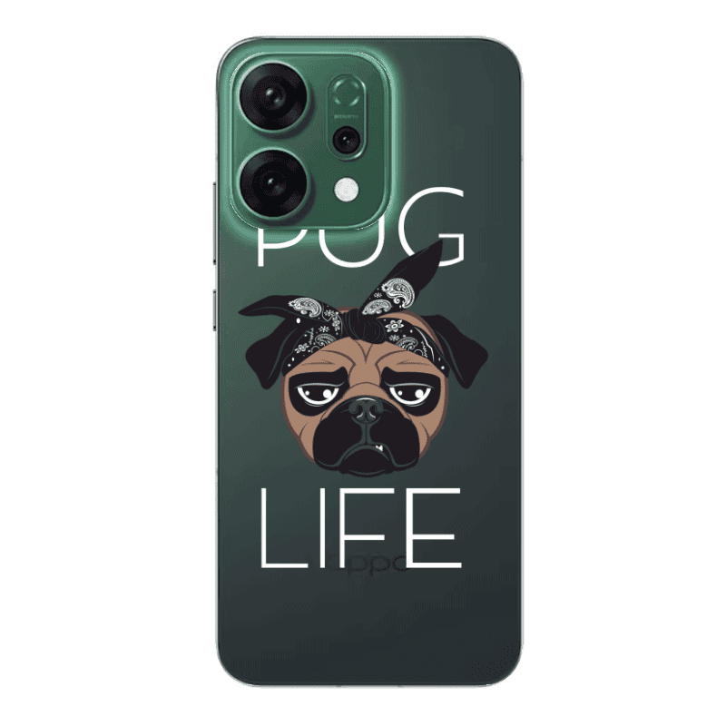 Oppo RENO 14 Pug Life Transparent Silicone TPU Θήκη