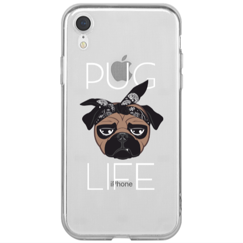 Apple iPhone Xr Pug Life Transparent Silicone TPU Θήκη