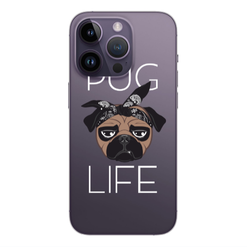 Apple iPhone 14 Pro  Pug Life Transparent Silicone TPU Θήκη