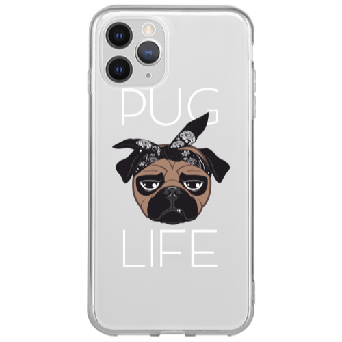 Apple iPhone 12 Pro Max Pug Life Transparent Silicone TPU Θήκη