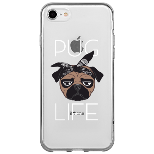 Apple iPhone SE 2020 Pug Life Transparent Silicone TPU Θήκη