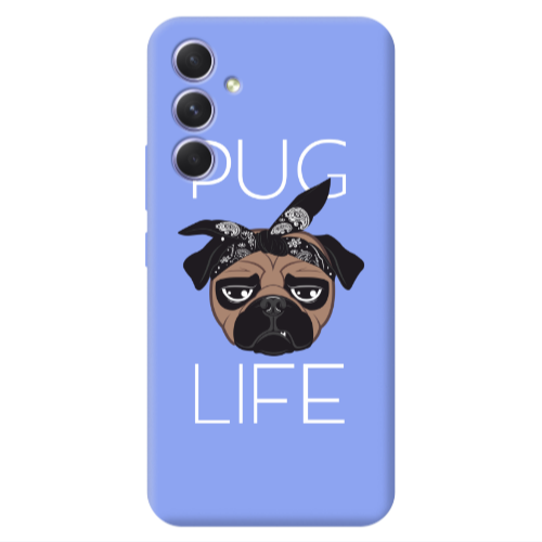Samsung A54 Pug Life Light Purple Colored Silicone TPU Θήκη