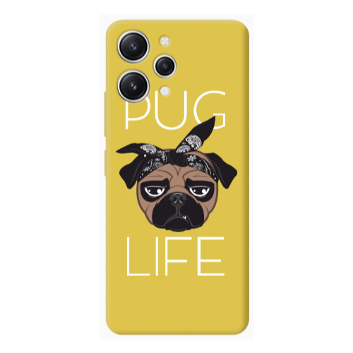 Xiaomi Redmi 12 Pug Life Yellow Colored Silicone TPU Θήκη