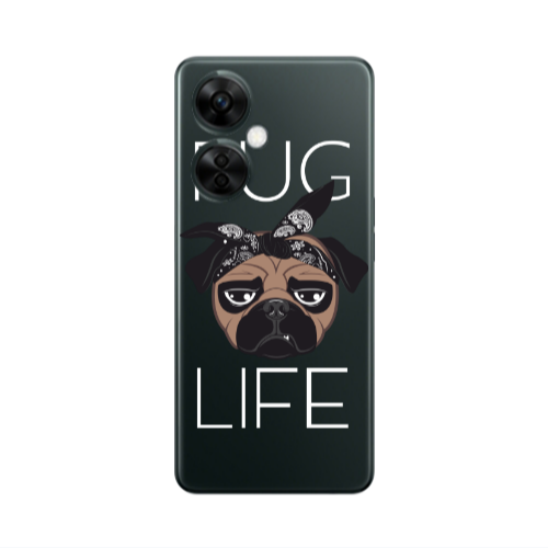 Oneplus Nord CE 3 Lite 5G Pug Life Transparent Silicone TPU Θήκη