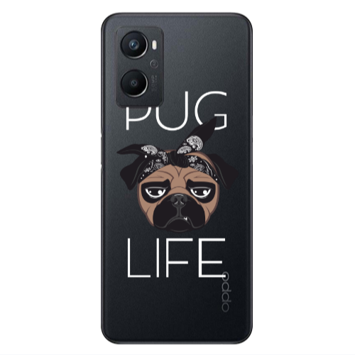 Oppo A 96 Pug Life Transparent Silicone TPU Θήκη