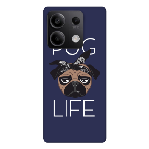 Xiaomi Redmi Note 13 5G Pug Life Dark blue Colored Silicone TPU Θήκη