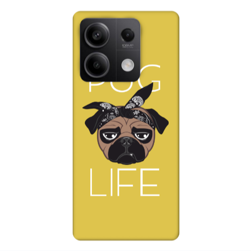 Xiaomi Redmi Note 13 5G Pug Life Yellow Colored Silicone TPU Θήκη