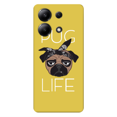 Xiaomi Redmi Note 13 4G Pug Life Yellow Colored Silicone TPU Θήκη