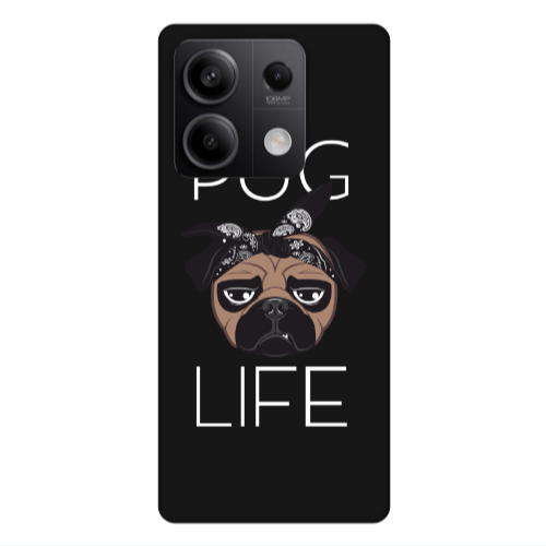 Xiaomi Redmi Note 13Pro 5G Pug Life Black Colored Silicone TPU Θήκη