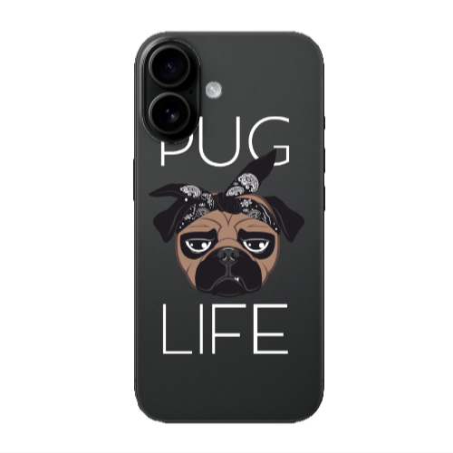 Apple Iphone 16 Pug Life Transparent Silicone TPU Θήκη
