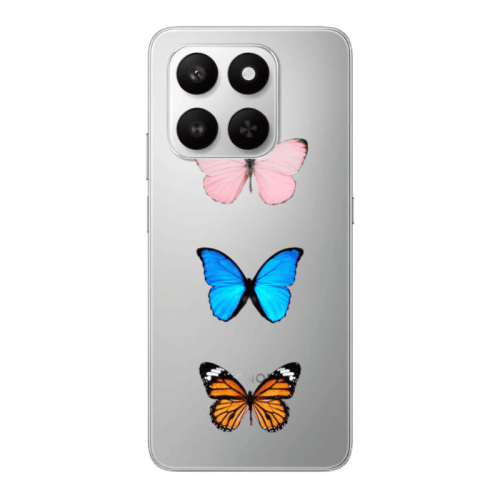 Honor Magic 400 Smart Triple Butterfly Transparent Silicone TPU Θήκη