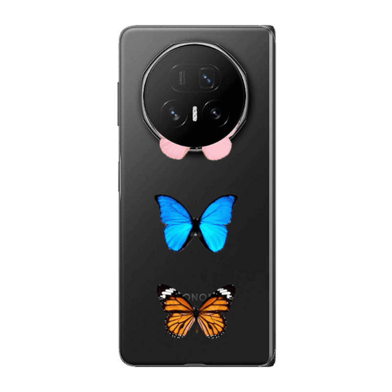 Honor Magic V5 Triple Butterfly Transparent Silicone TPU Θήκη