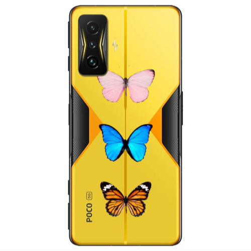 Xiaomi Poco F4 Gt Triple Butterfly Transparent Silicone TPU Θήκη
