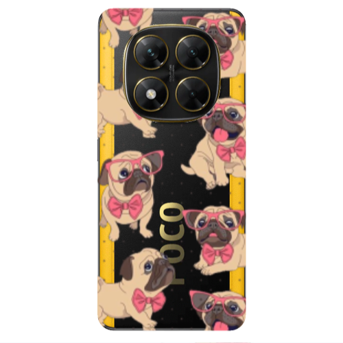 Xiaomi Poco X7 Dog Spectacled Transparent Silicone TPU Θήκη
