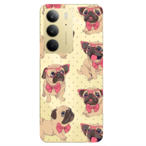 Realme C 75 Dog Spectacled Transparent Silicone TPU Θήκη