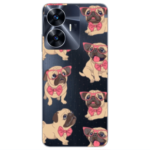Realme Note 50 Dog Spectacled Transparent Silicone TPU Θήκη