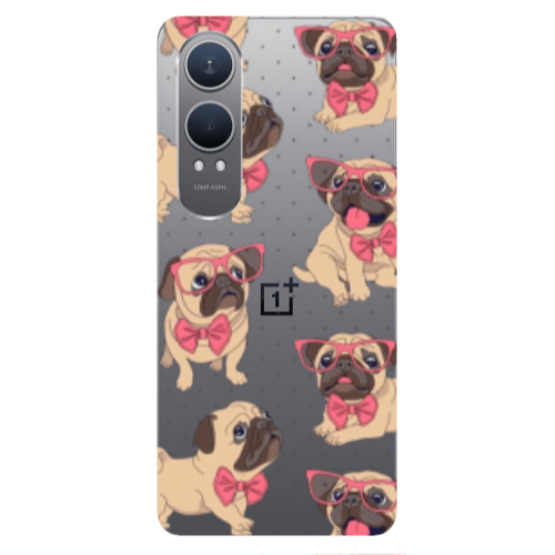 Oneplus Nord Ce 4 lite Dog Spectacled Transparent Silicone TPU Θήκη