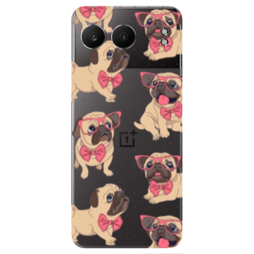 Oneplus Nord 4 Dog Spectacled Transparent Silicone TPU Θήκη